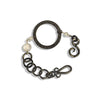 Paris Round Large Bracelet Charcoal In White Crystal