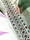 Emerald Sleeve 18K White Gold Bracelet