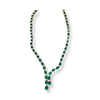 River Emerald and Diamond 18K Necklace