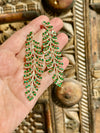 Emerald Feather Earring