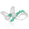 Papillon Emerald Ring