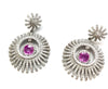Burst Pink Sapphire & Diamond Earrings