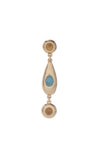Pebble Triple Earring In Blue Topaz and Citrine