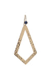 Paris Single Triangle Earring In Blue Quartz