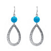 Drop in Blue Turquoise Stone Earring