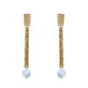 Quake in Blue Chalceondy Stone Earring