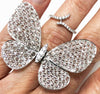 Flutter White Gold Butterfly Ring - White Diamonds