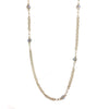 Vibe in Blue Chalcedony and Pearl Stone Necklace