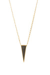 Point Modern Necklace - Gold & Charcoal
